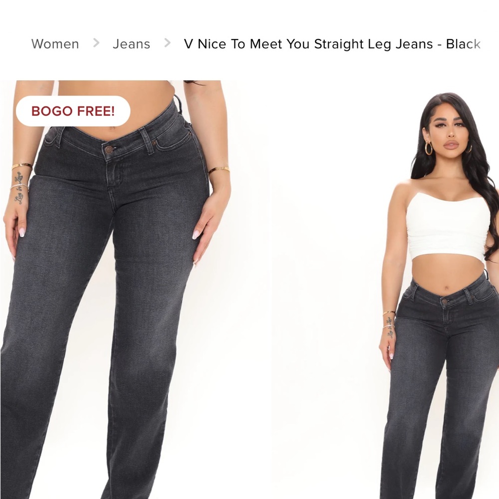 Fashion nova v nice to meet you jeans